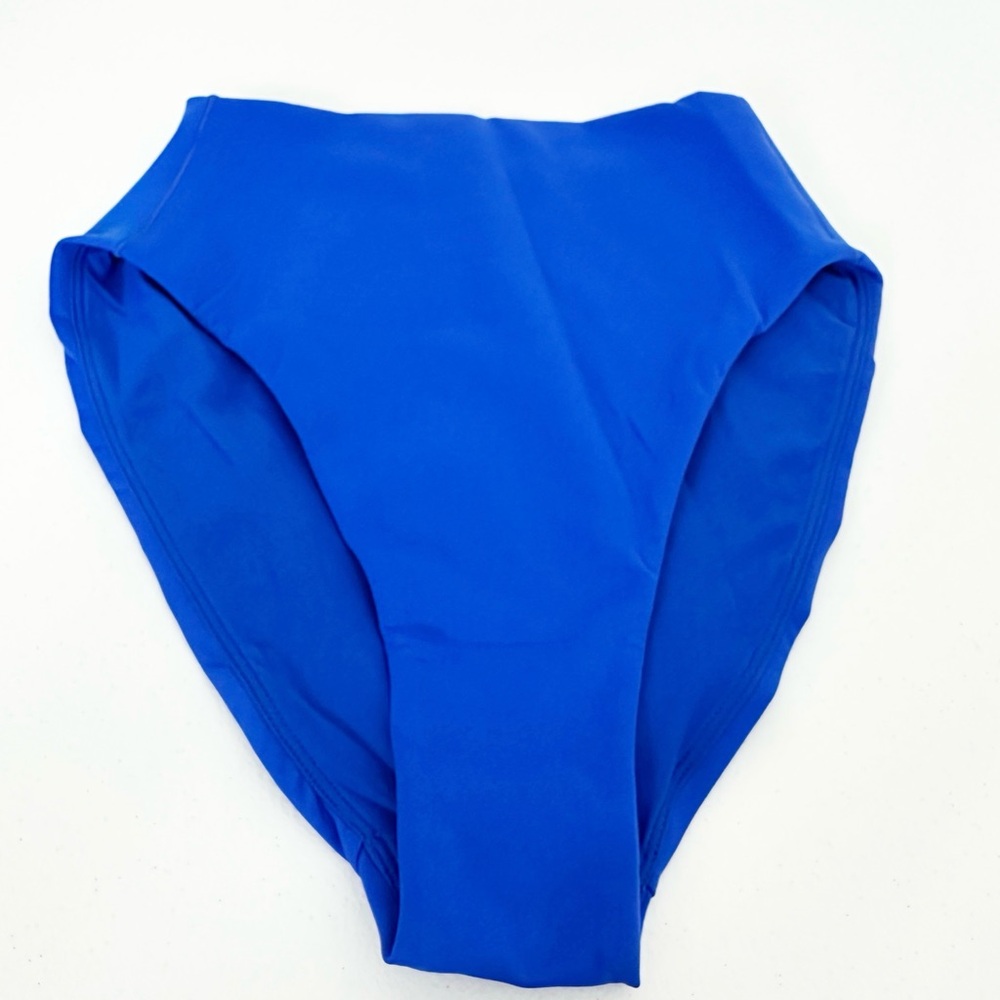 Left On Friday Women's M Hi Hi Bottom High Waisted Swim Bottoms First Place Blue